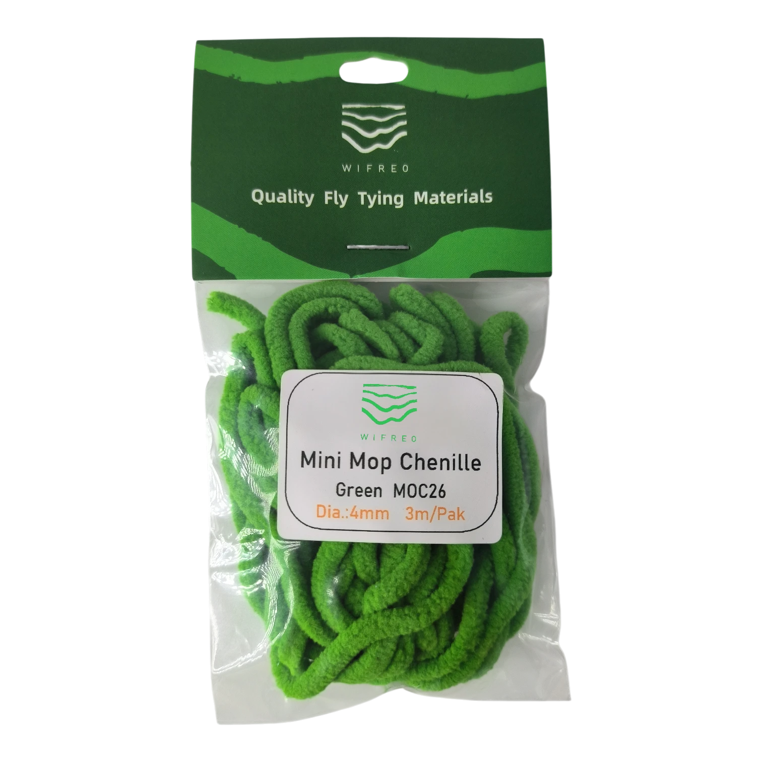 Wifreo Mini Mop Chenille Green - OEM Fly Tying Material